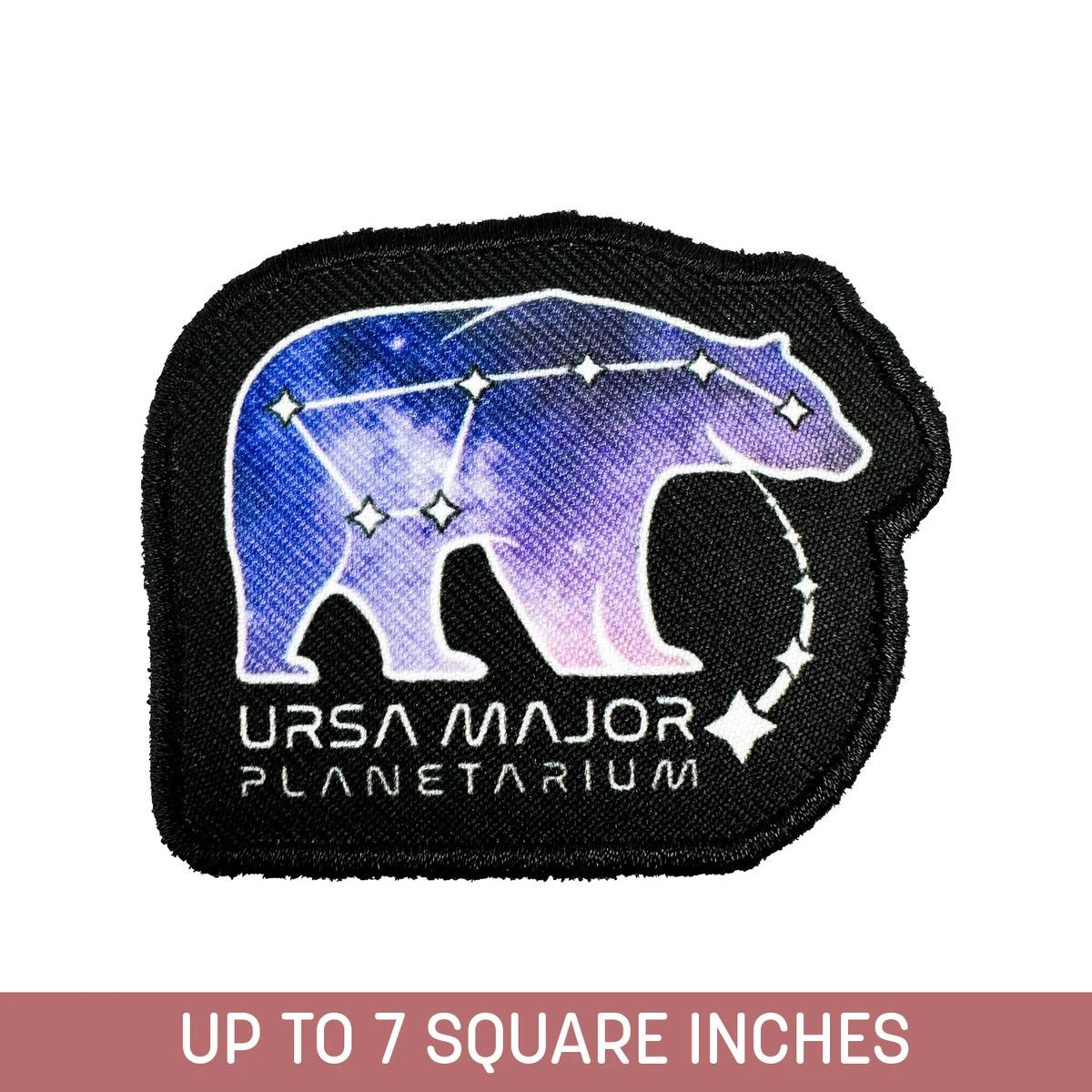 Custom Shape Sublimated Patch (Iron-On) Up To 7 Sq. In. w/ Embroidered Edge (4-ply) 1
