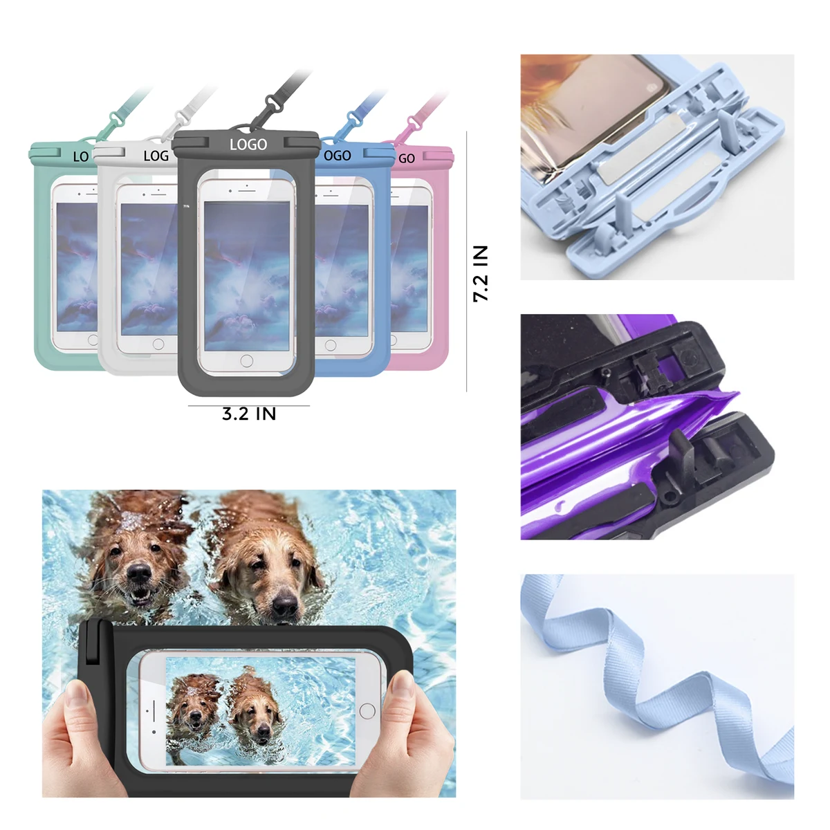 MOQ 10 PCS Convenient Mobile Phone Waterproof Bag 1