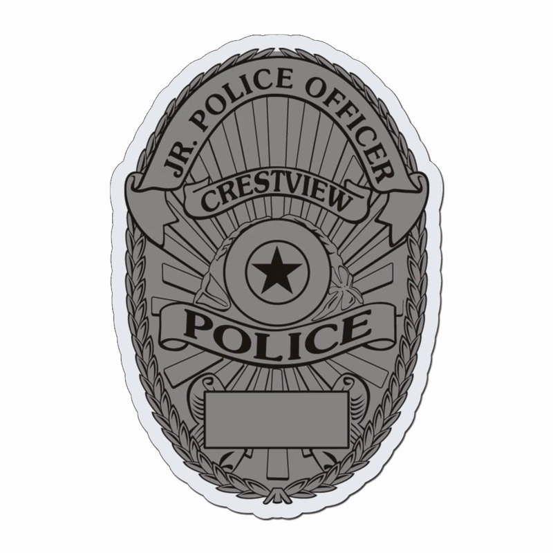 2" x 3" Police Plastic Badge