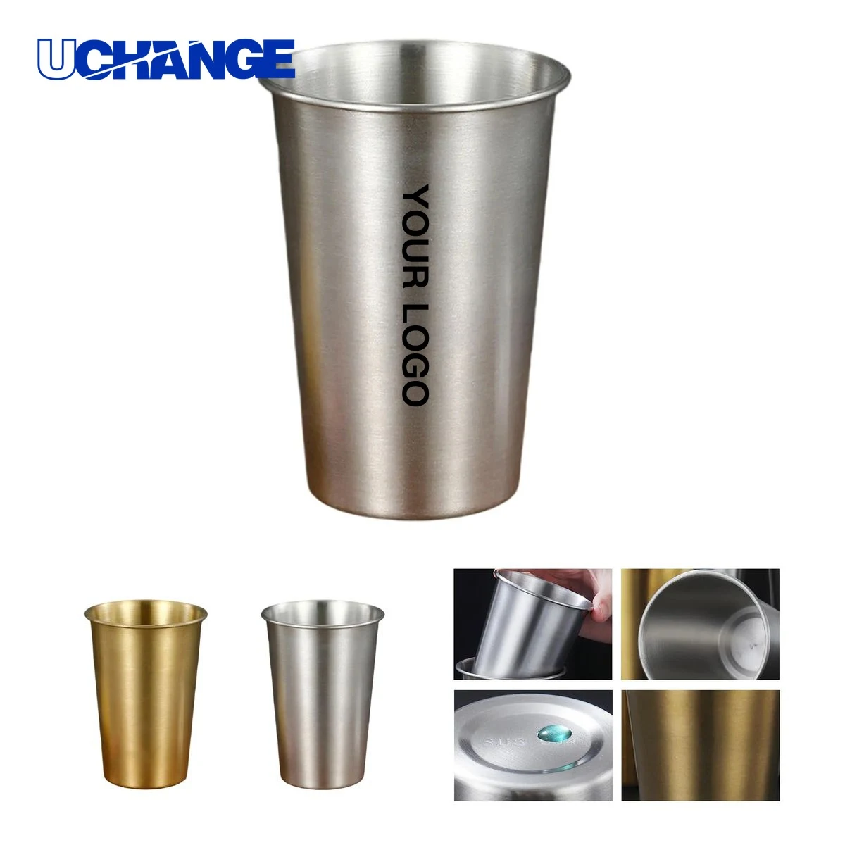 Stainless Steel Drinking Glass Drinkware Reusable for Events 1