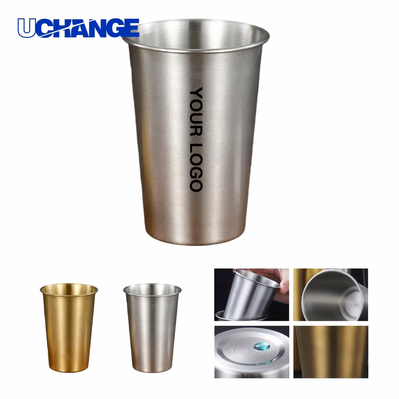 Stainless Steel Drinking Glass Drinkware Reusable for Events