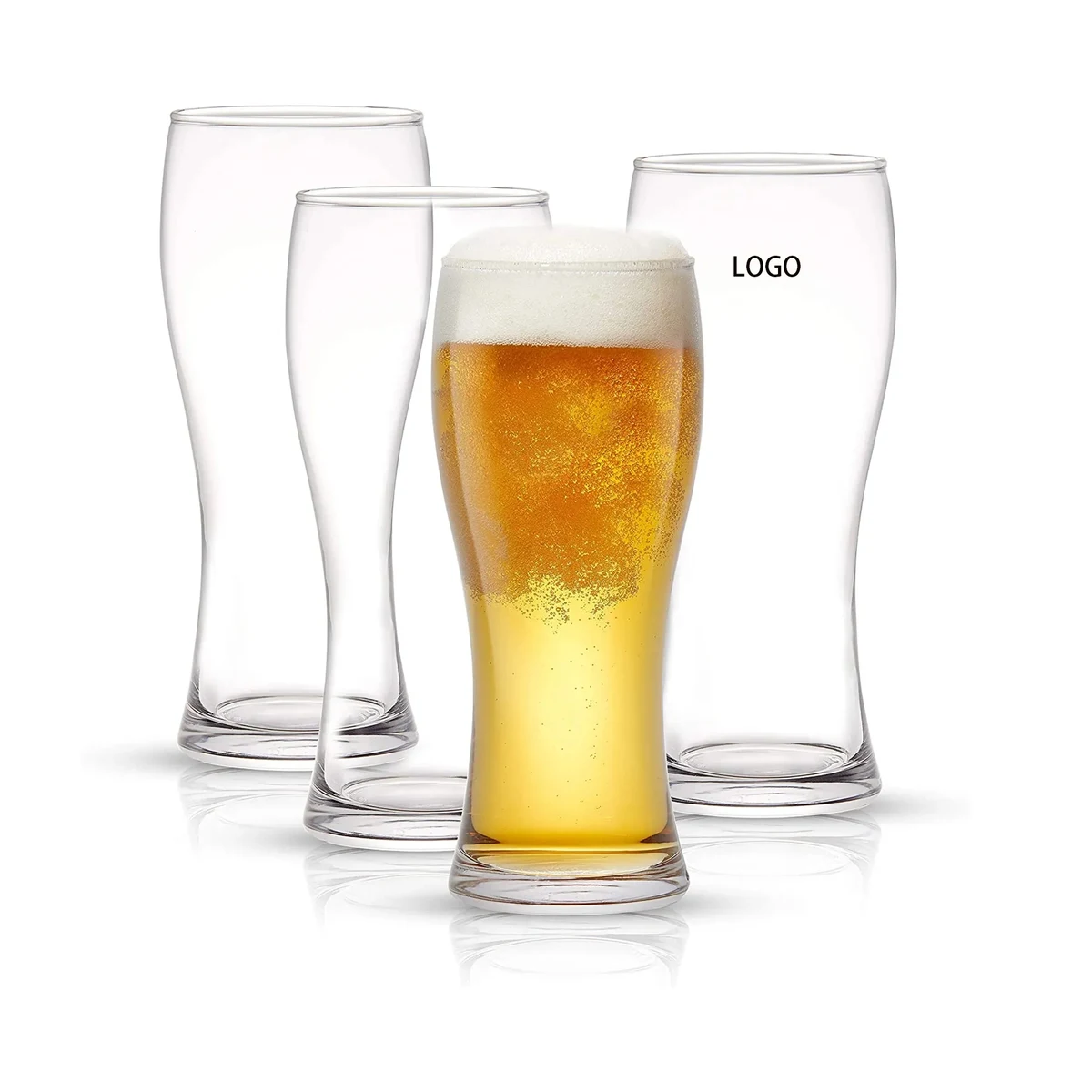 MOQ 48pcs 18.5oz Clear Glass Beer Mug 1