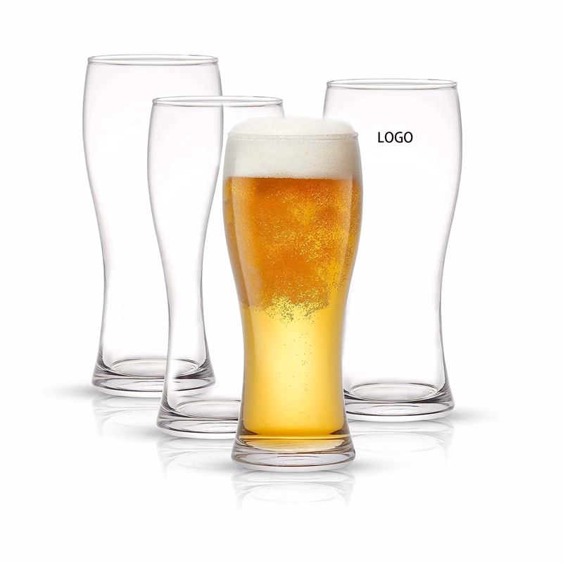 MOQ 48pcs 18.5oz Clear Glass Beer Mug