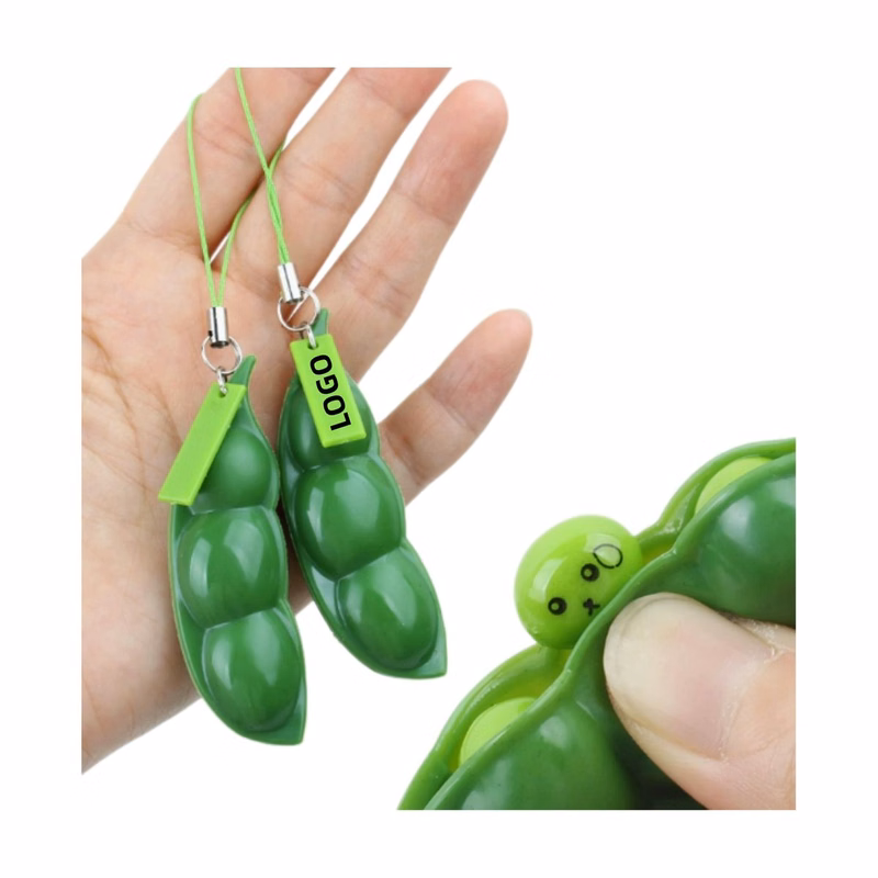 Squeeze bean keychain
