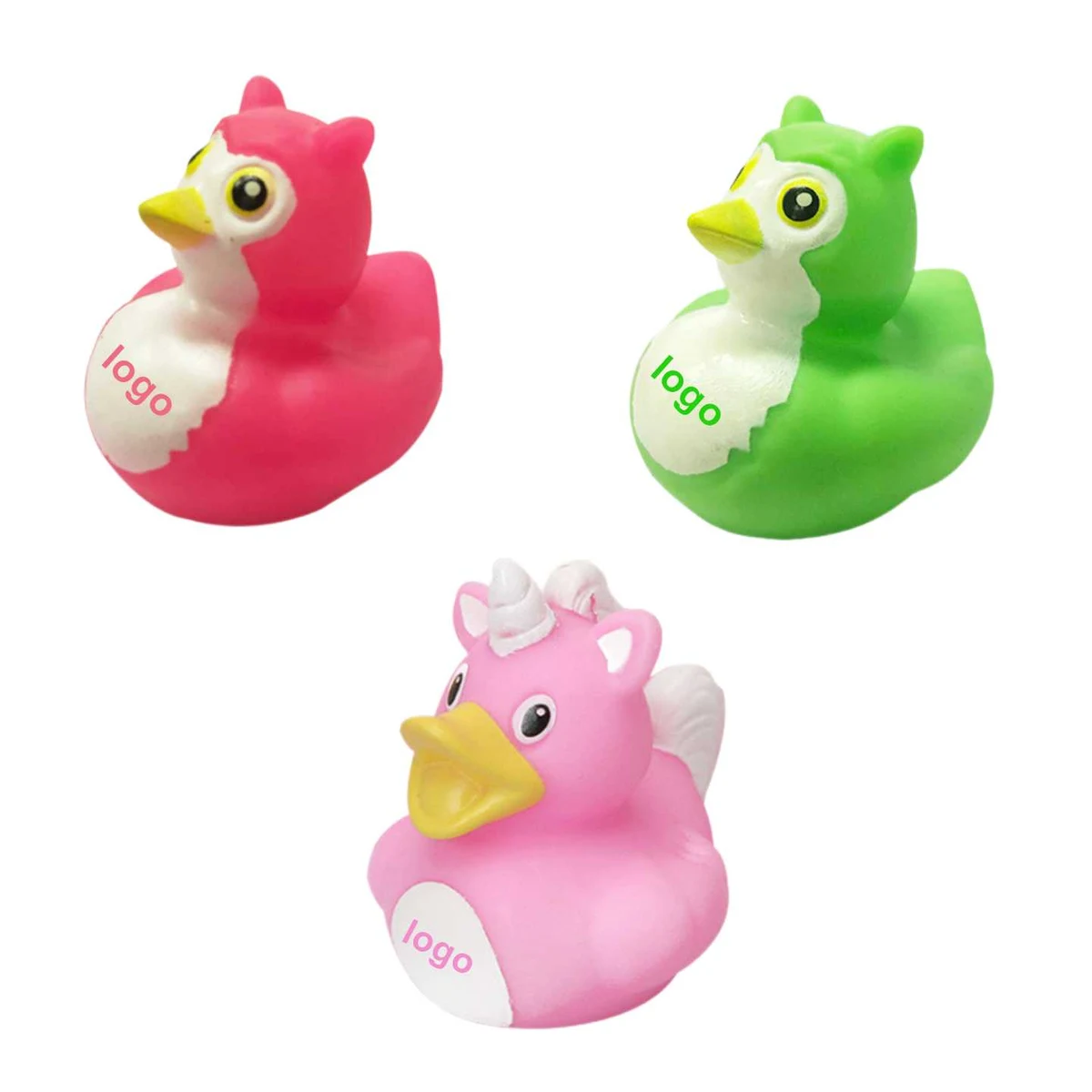 Mini Rubber Duck Unicorn and Owl 1