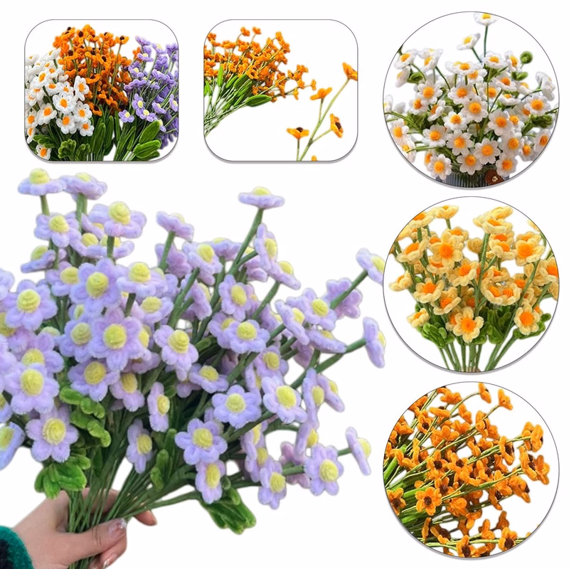Chenille Stem Artificial Flowers