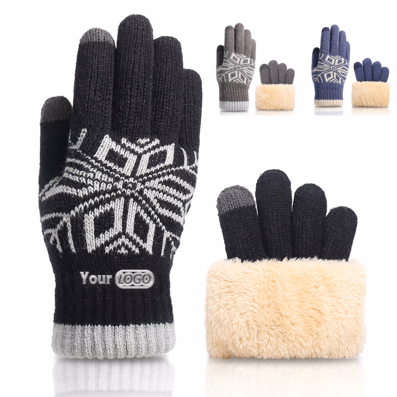 Christmas Double-Layer Touchscreen Gloves