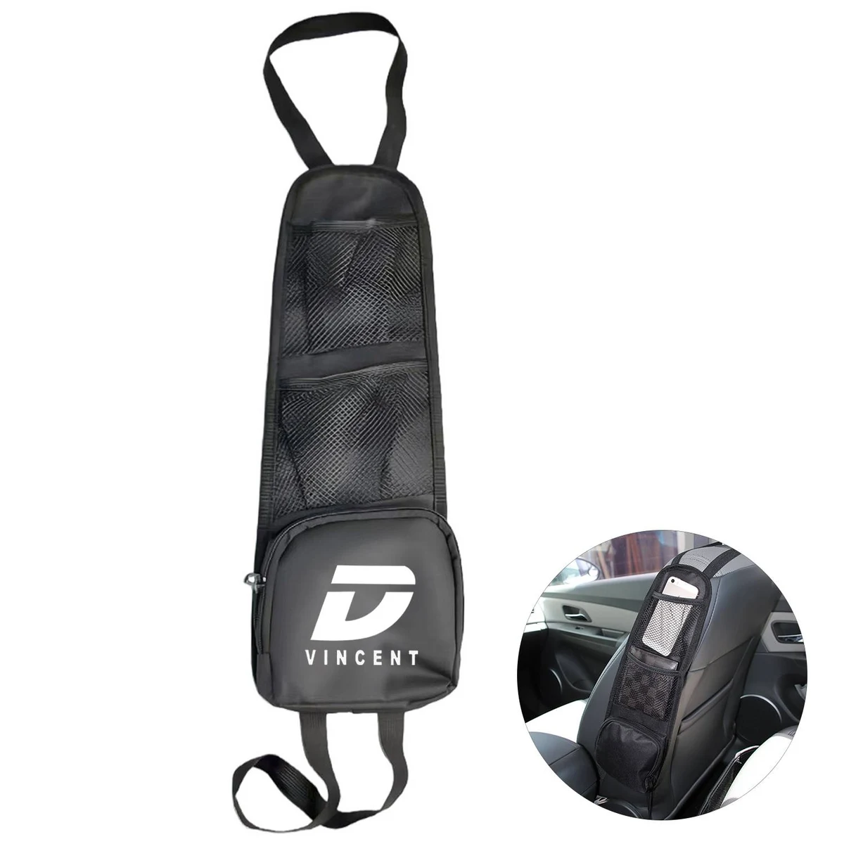 Dual Hanging Car Seat Organizer Pouch 1