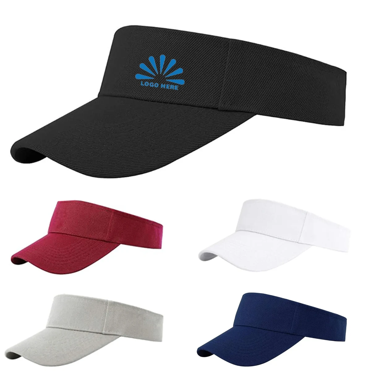 MOQ10 Cotton Adjustable Sports Visor 1