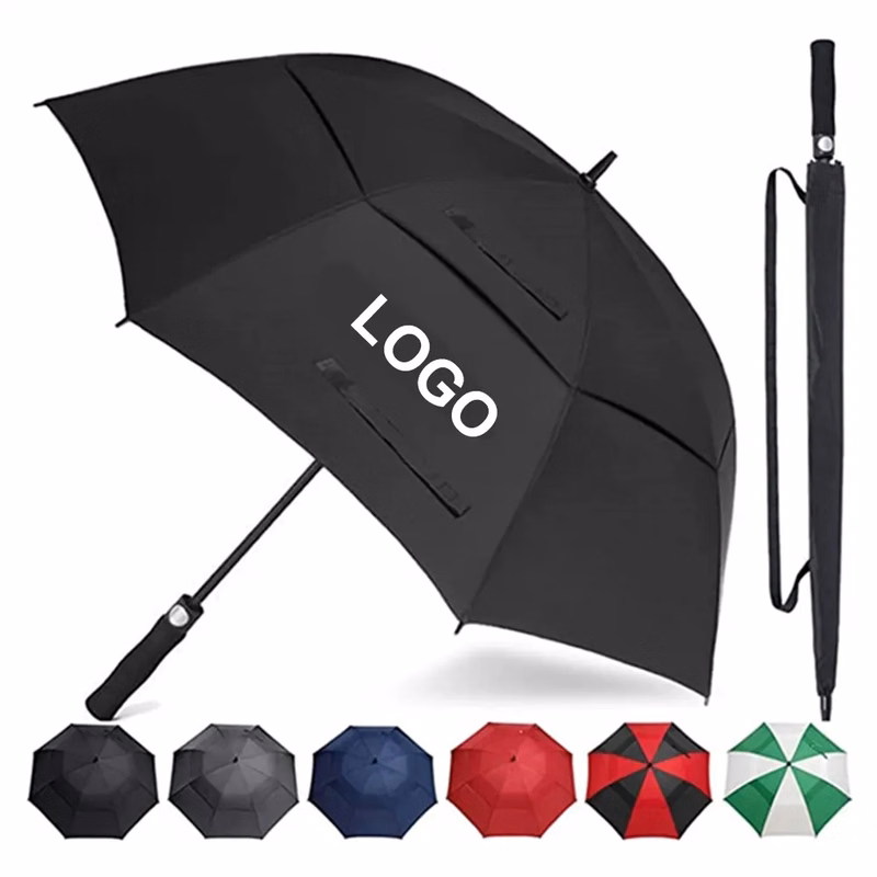 62" Arc Double Canopy Automatic Open Golf Umbrella