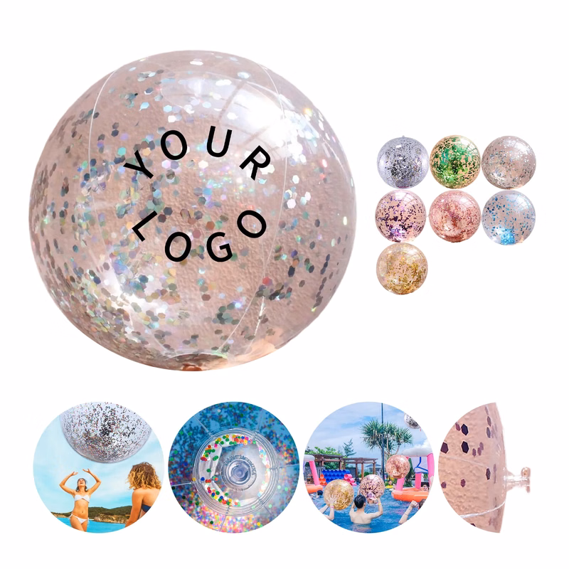 MOQ 50 Sparkle-Filled Beach Ball