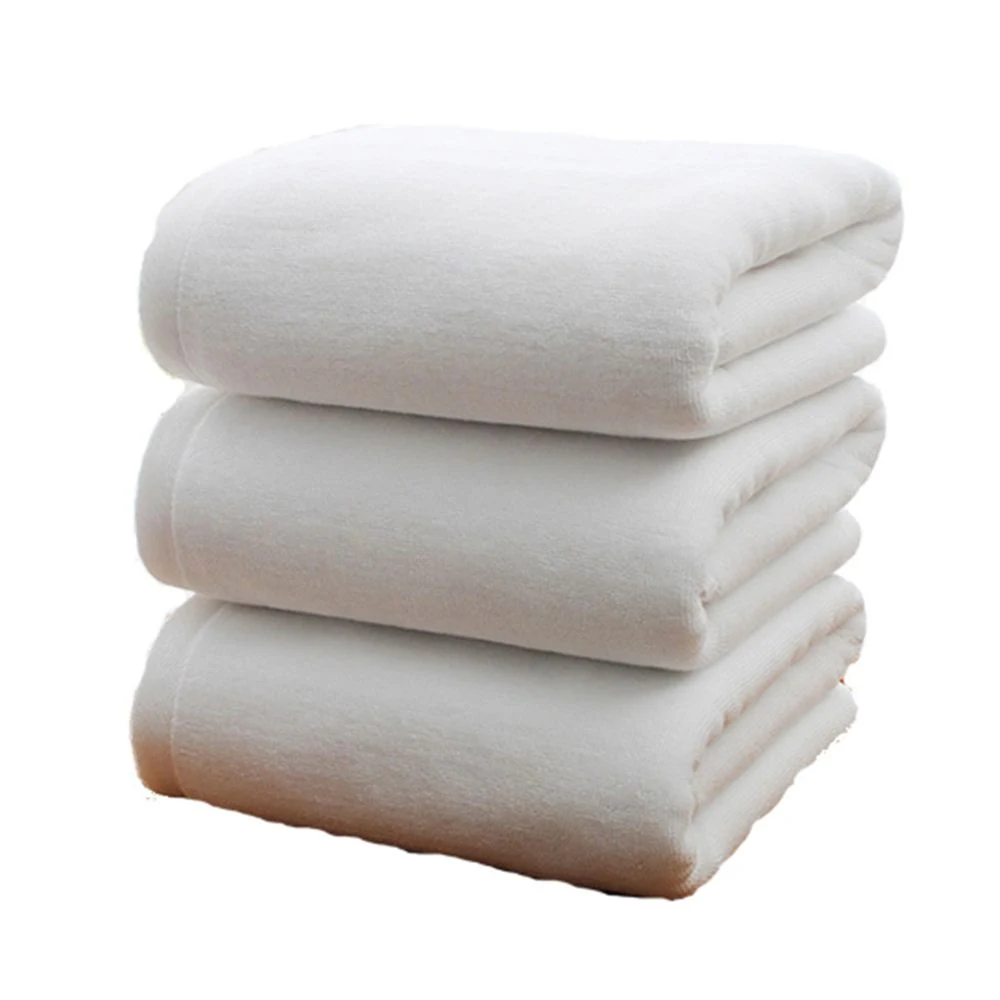 Extra Thick White Cotton Bath Towels Beach Towels 1