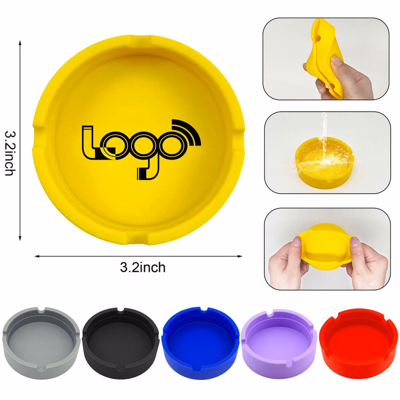 Round Silicone Cigar Ashtrays