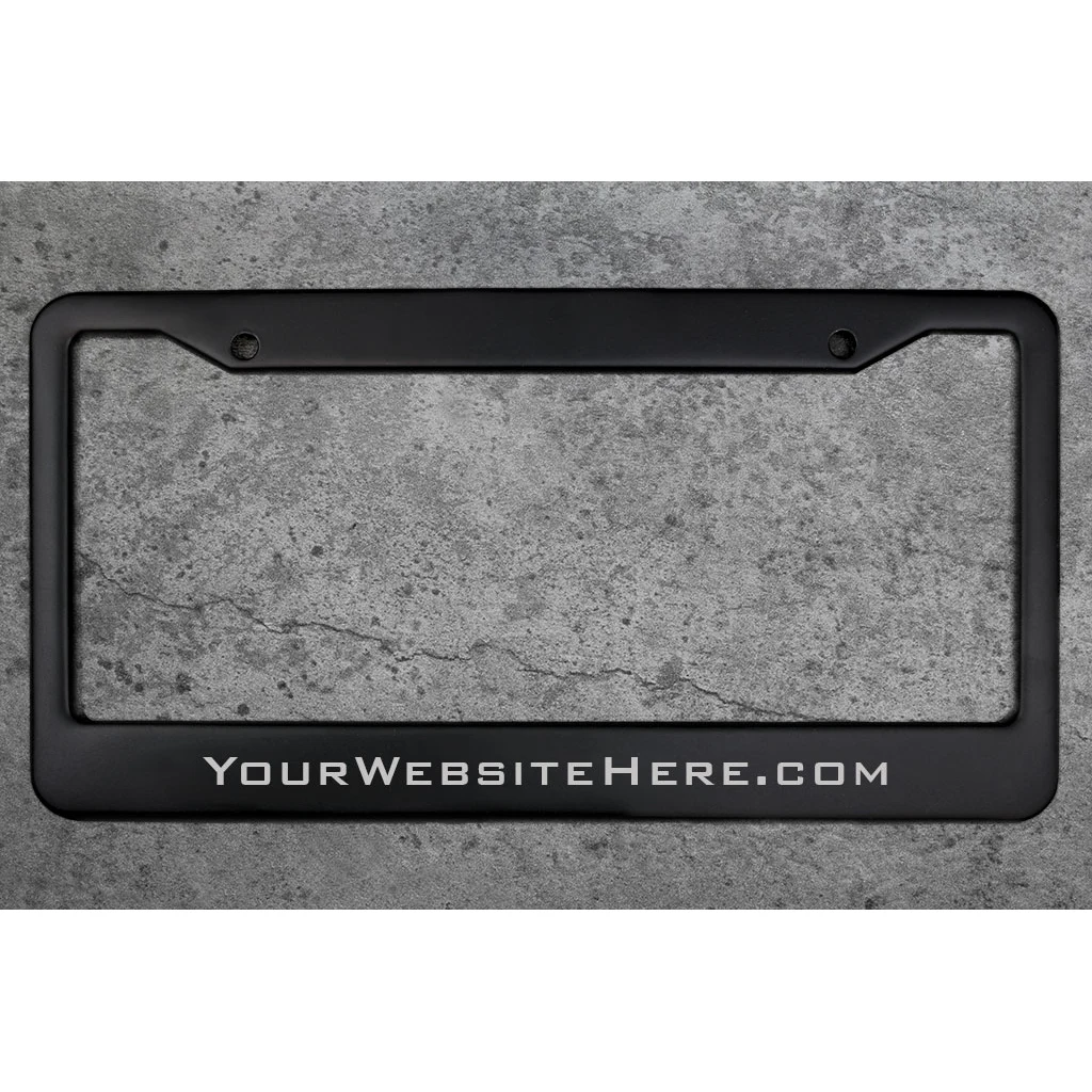Black Metal License Plate Frames 1