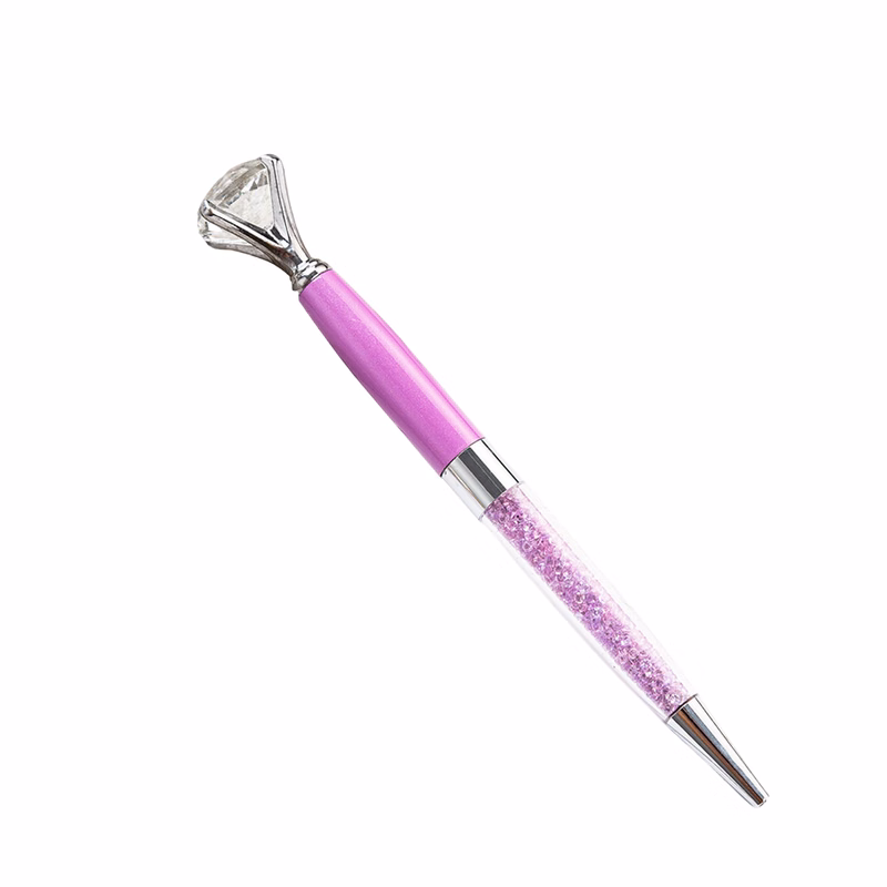 Crystal Crown Ballpoint Pen Twist Action Metal Barrel