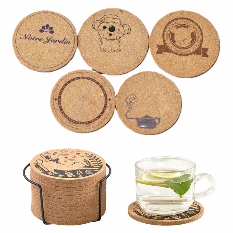 Round Absorbent Heat Resistant Cork Coasters MOQ200