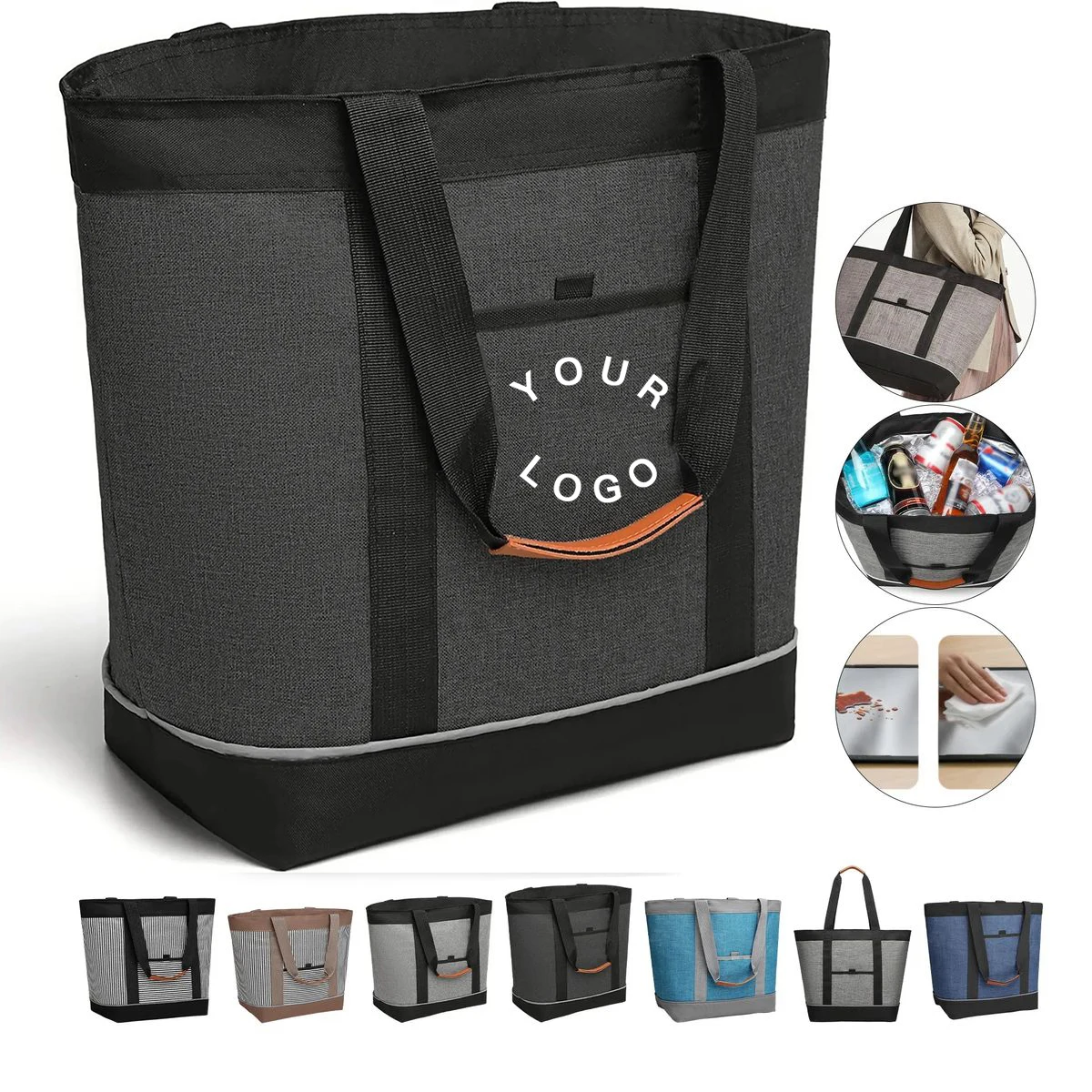 Insulated Cooler Tote With Thermal Oxford Fabric 1