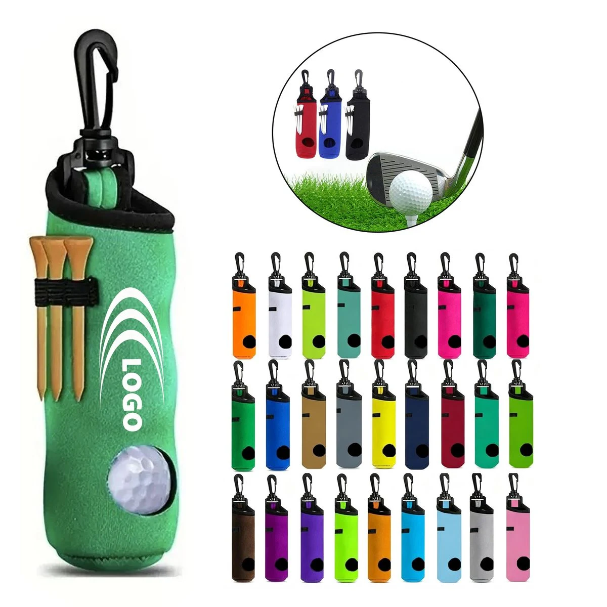 Golf Ball Tee Holder with Clip MOQ 10 1