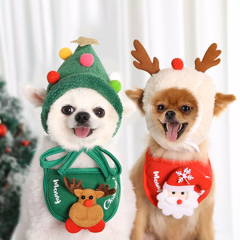 Pet Christmas Cap Set