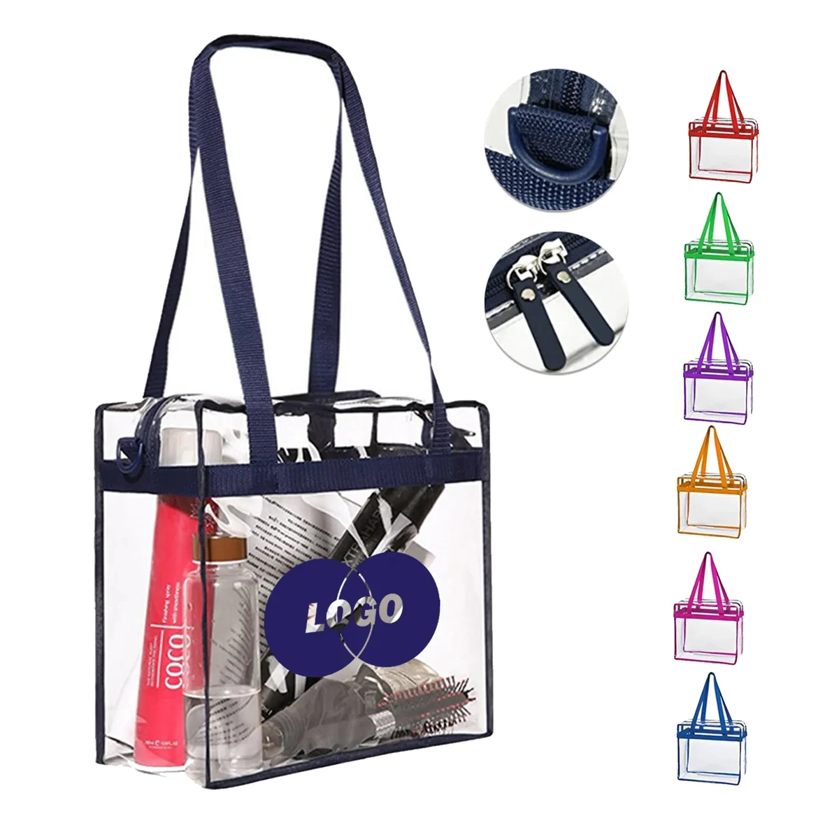 Clear PVC Zipper Tote Bag 1