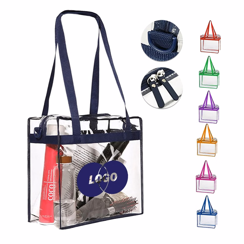Clear PVC Zipper Tote Bag