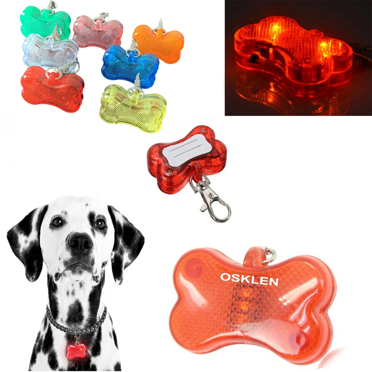 Flashing LED Pet Dog Collar Pendant 1