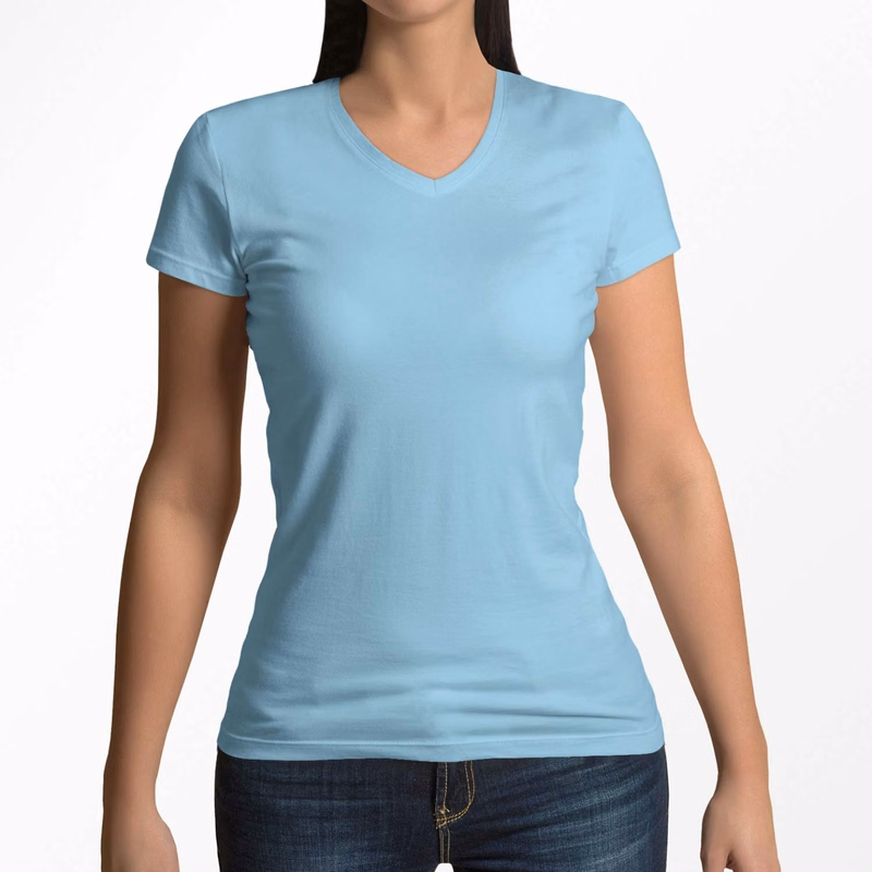 Women's Cotton Short Sleeve V-Neck T-Shirt