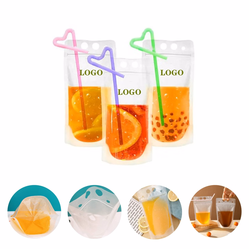 MOQ 30 pcs 17oz Reusable Drink Pouches