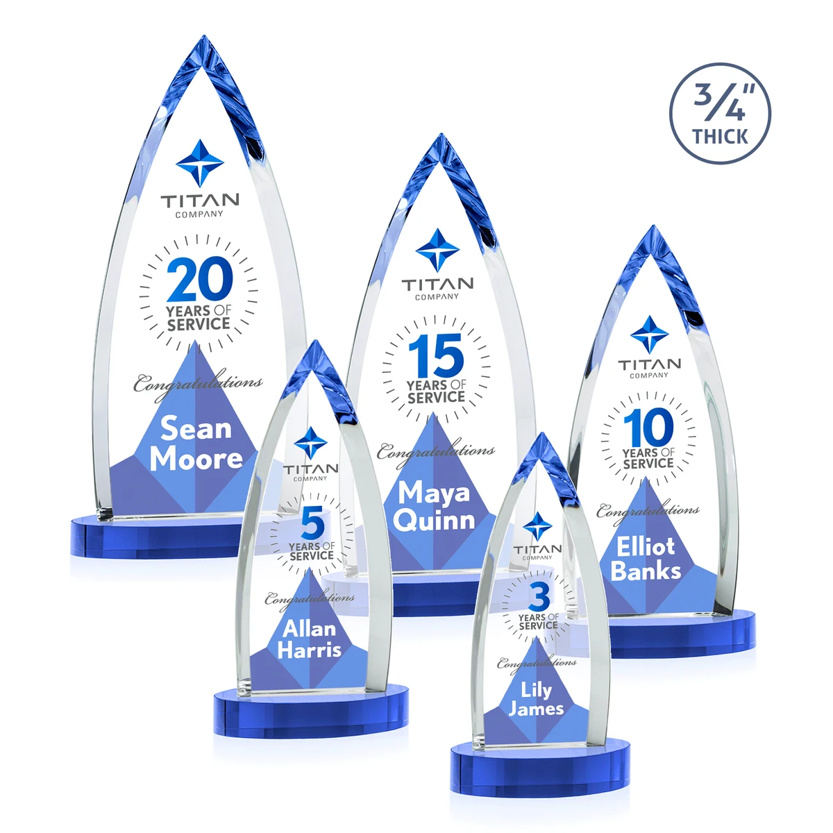 Shildon VividPrint™ Award on Alberton Base - Sky Blue 1