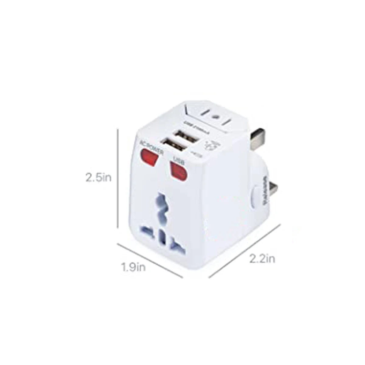 2 USB Ports Universal Travel Adapter 1