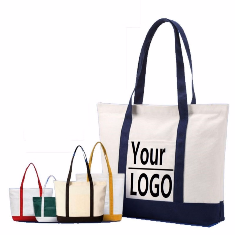 Thank You Gifts Large Color Block Canvas Tote Bag