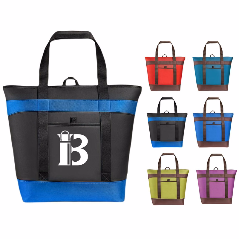 15L Two Tone Oxford Insulated Cooler Tote Bag w/ Handle