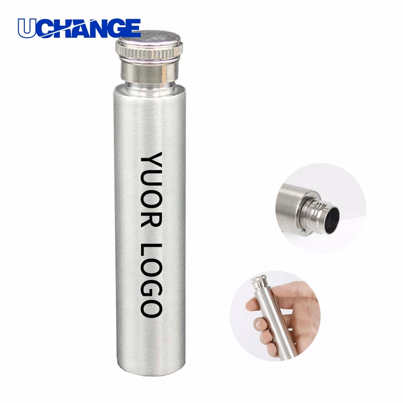 Stainless Steel Flask Cigar Shape Mini Bottle