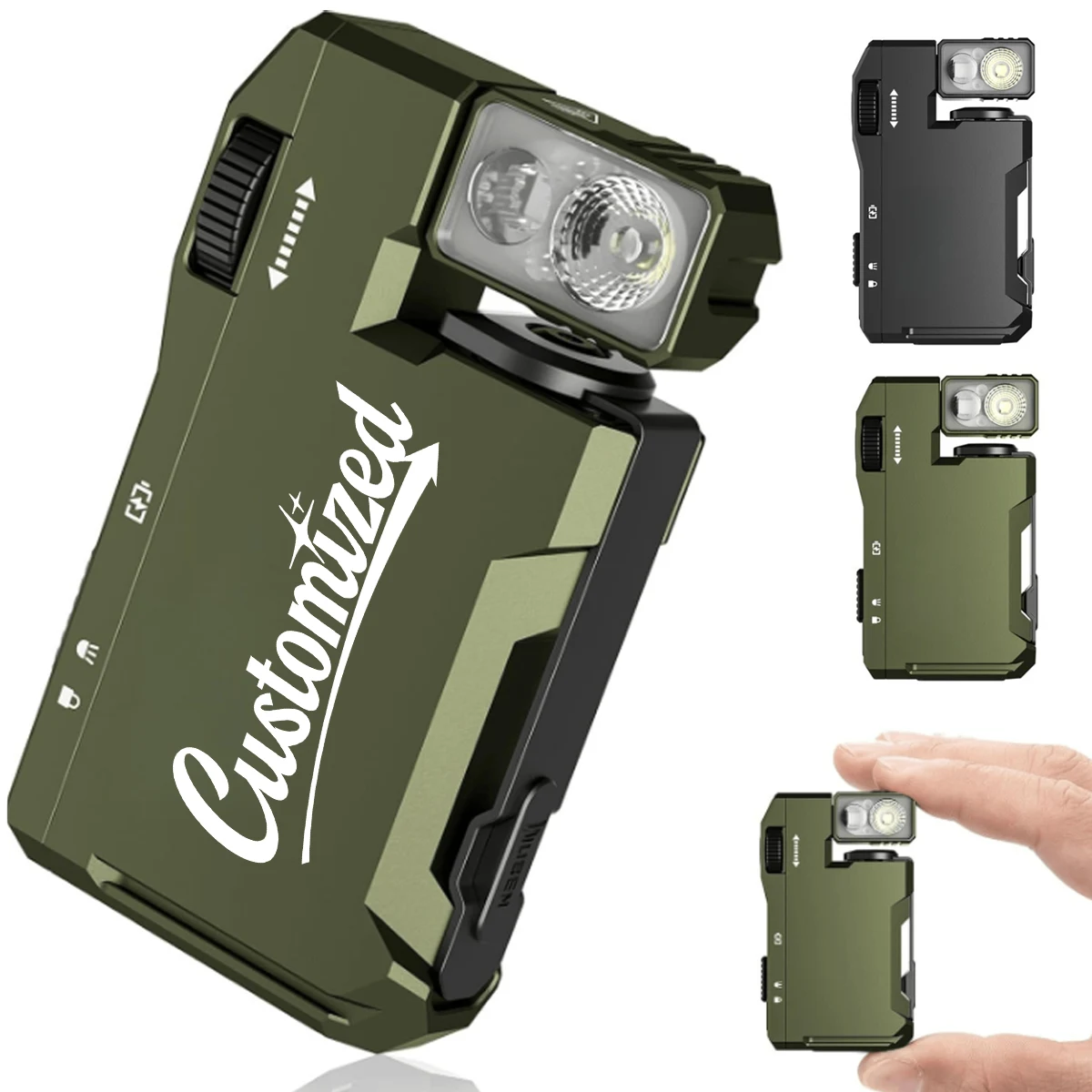 Mini Tactical LED Flashlight with Adjustable Head and Clip 1