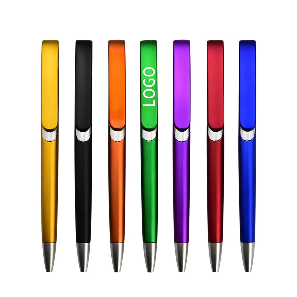 Plastic Retractable Ballpoint Pen with Large Clip 1