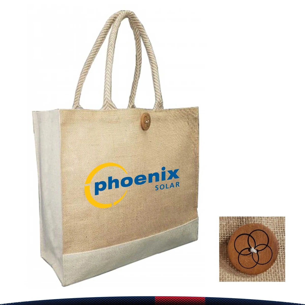 Inkay Laminated Jute Tote Bag, custom tote bag with logo imprint 1