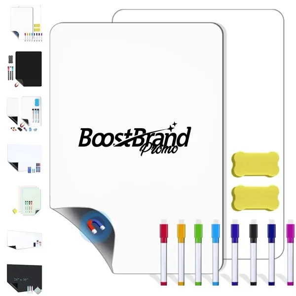 Custom Magnetic Dry Erase Whiteboard with Markers & Eraser — Office & Education Tool 1