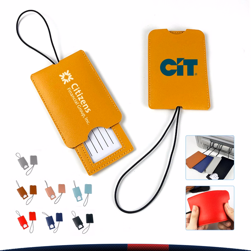 Double Layer PU Luggage Tag
