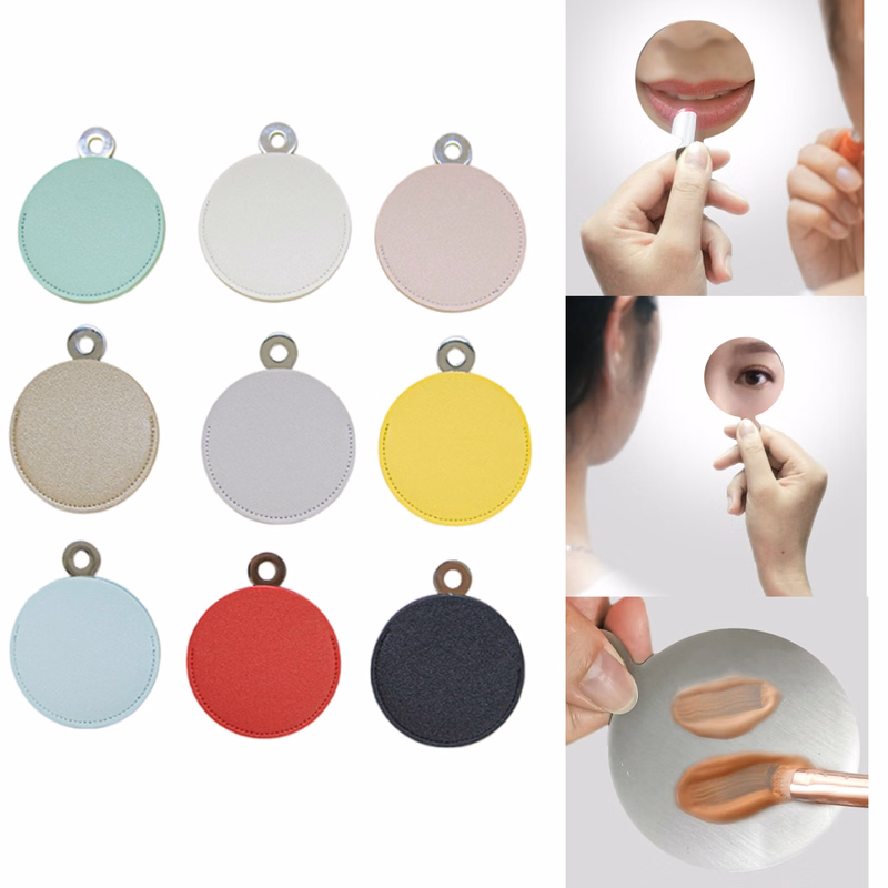 Stainless Steel Mirror W/ PU Leather Cover