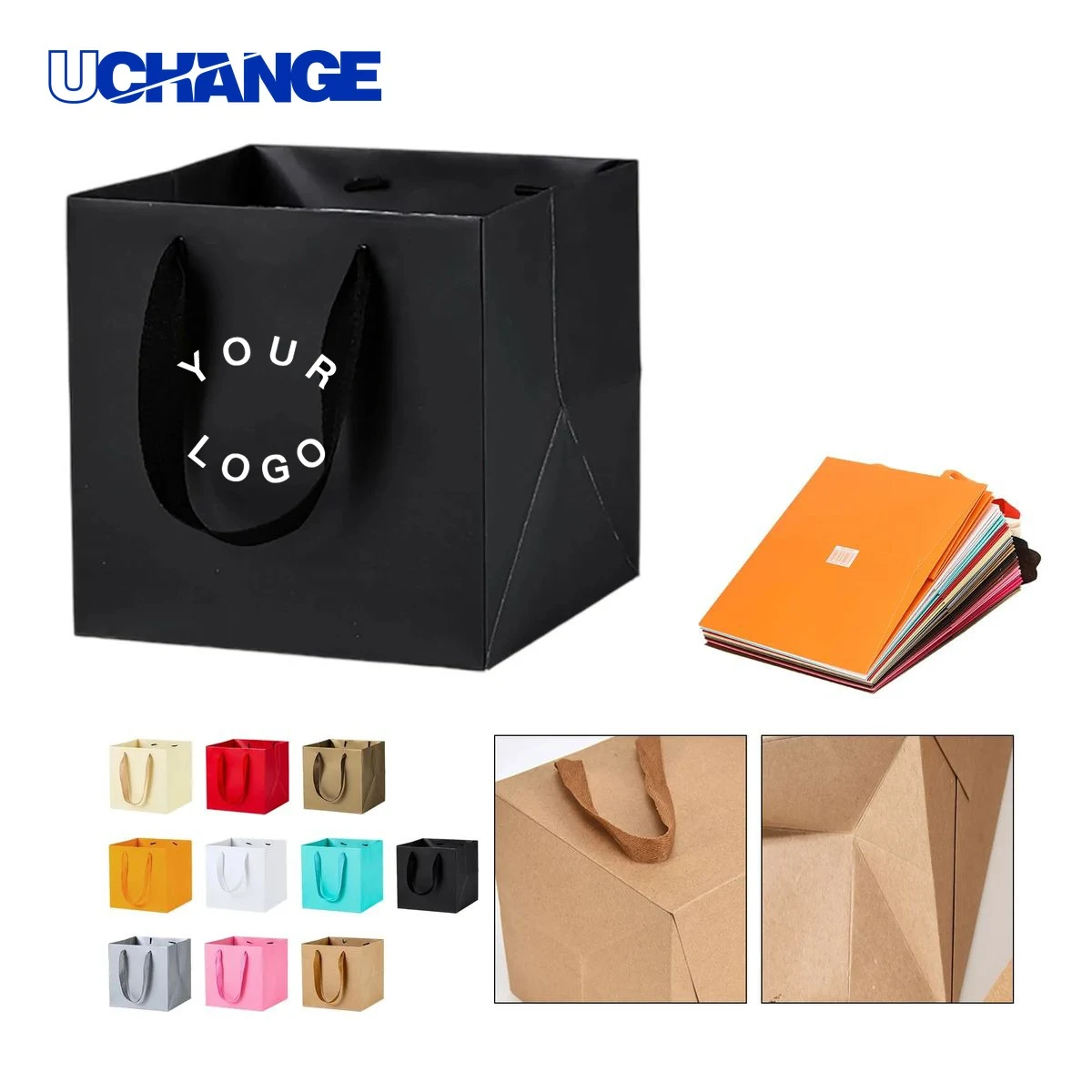 Kraft Paper Tote Bag Carrier Sturdy Design 1