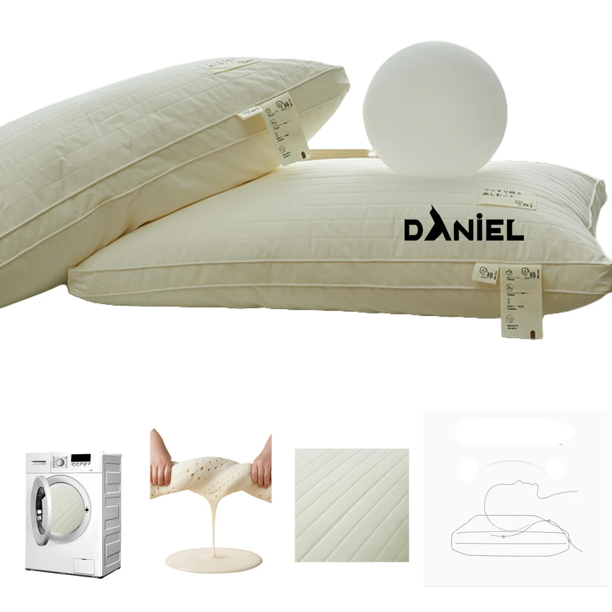 Premium Silk Cotton Pillow Core With Feather Touch 1