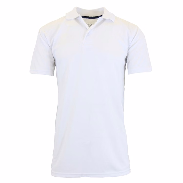 Men's Big & Tall Dry Fit Polo Shirts - White 3XL Moisture-Wicking