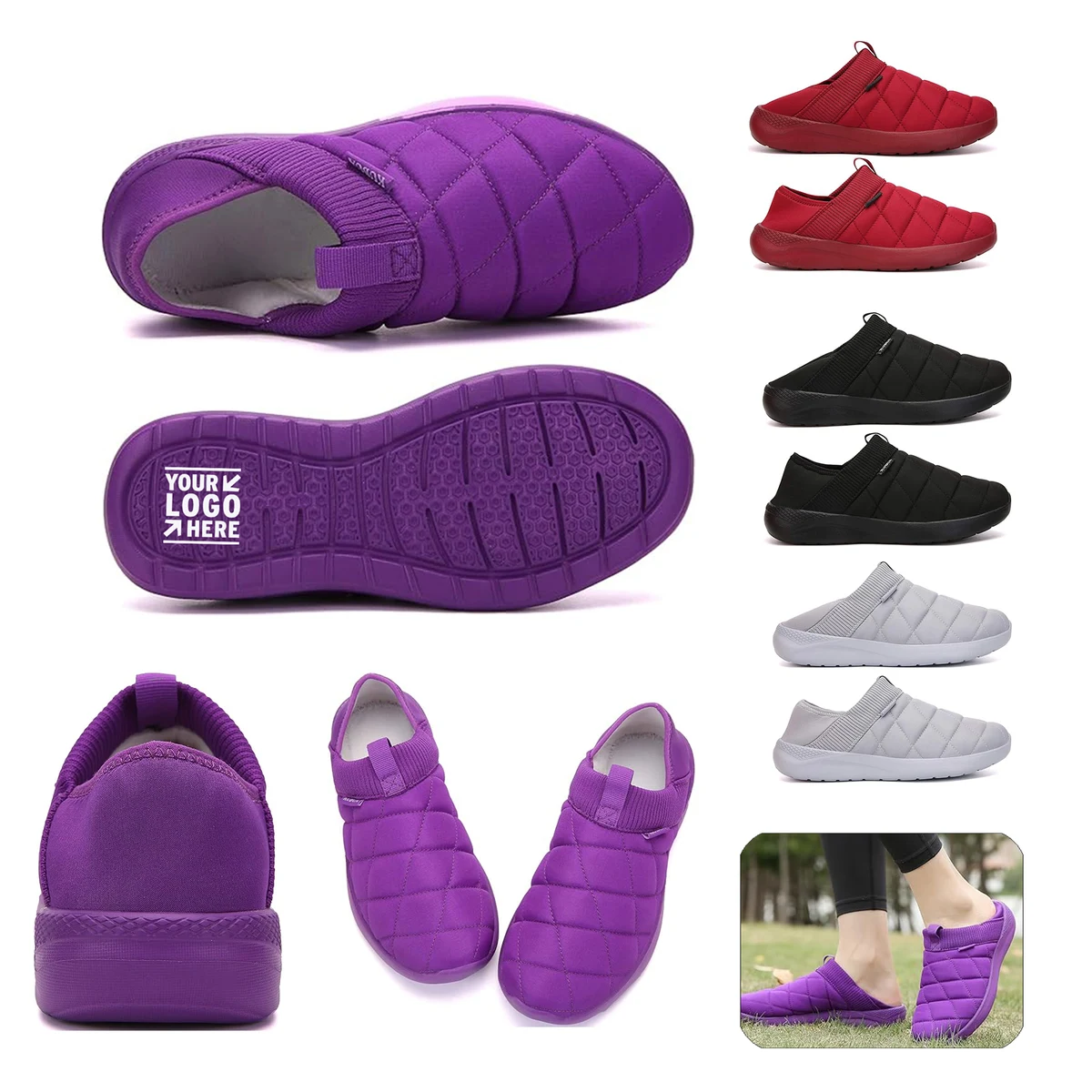 Men Womens Indoor Slippers House Shoes Plush Slip on Garden Outdoor Loafers 1