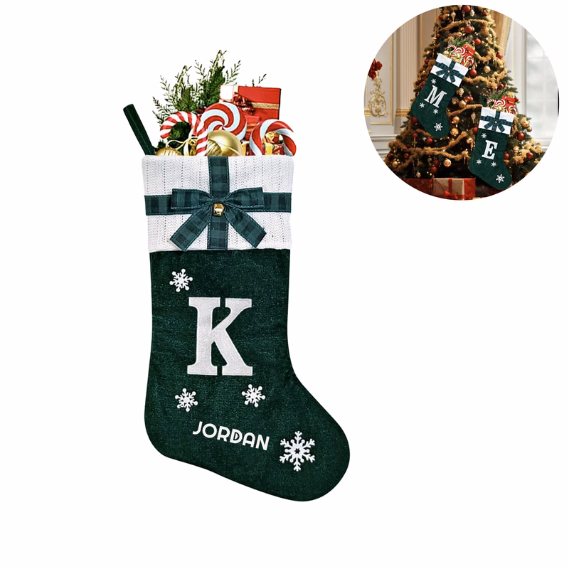 Christmas Decorations Letters Stocking