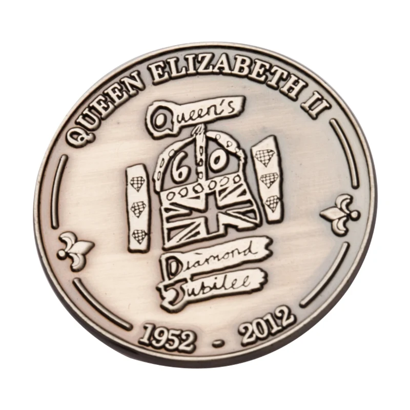 2.5" Zinc No Color Fill Challenge Coins 1