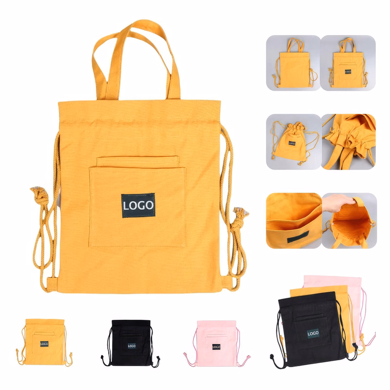 Custom Drawstring Canvas Gift Handbag & Eco-friendly Bag