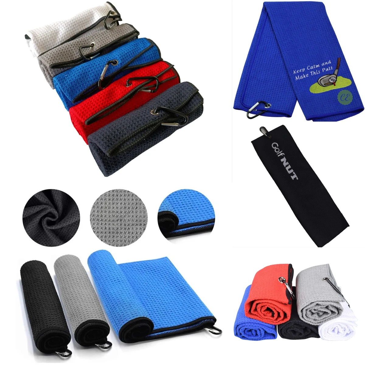 Microfiber Waffle Pattern Golf Towels 1