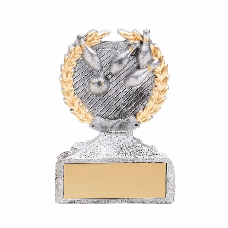 Bowling Pewter & Gold Sculpture Award