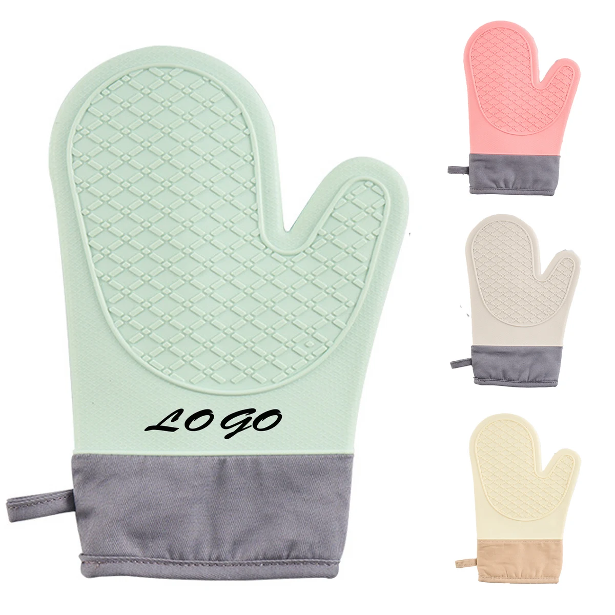 Silicone Heat-Resistant Cotton Lined Gloves 1