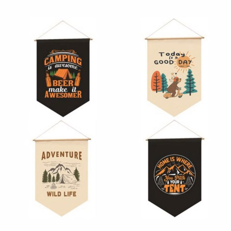 Hanging Wall Canvas Banner Camping Flag